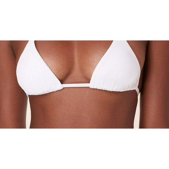 Andie Swim The String Bikini Ribbed Top White Size XSmall - Picture 3 of 6